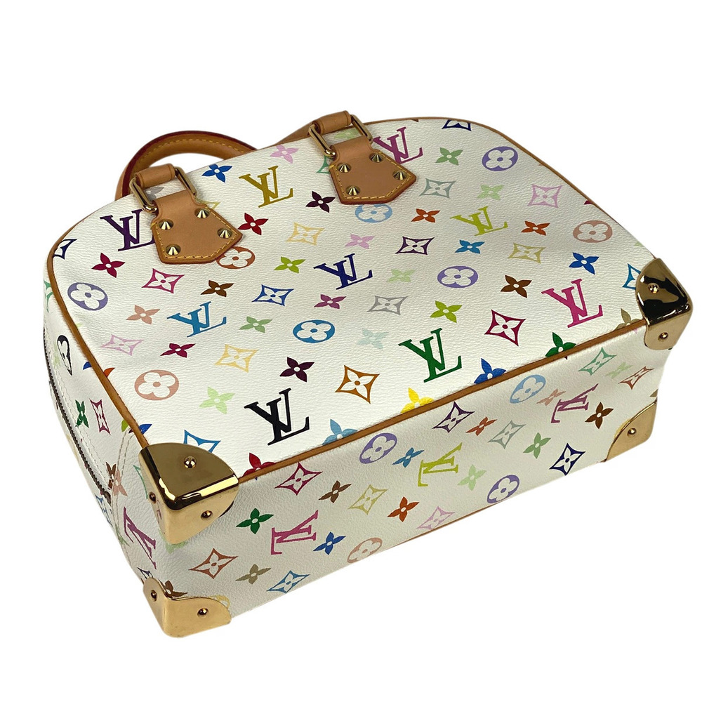 Louis Vuitton Multicolor Handbag White Monogram Trouville Blanc